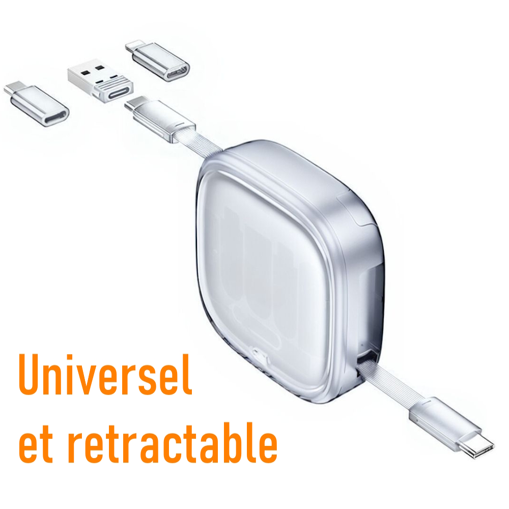 Chargeur Rapide 20W + Câble USB-C Pour Doro Leva / Aurora – Blanc – Neuf